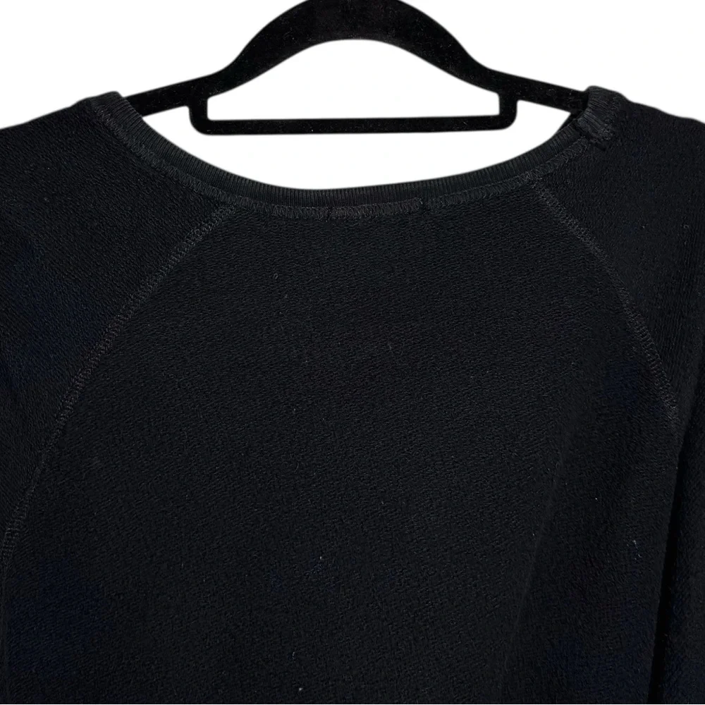 Hiro Clark Black French Terry Crew Neck Sweatshirt - Large